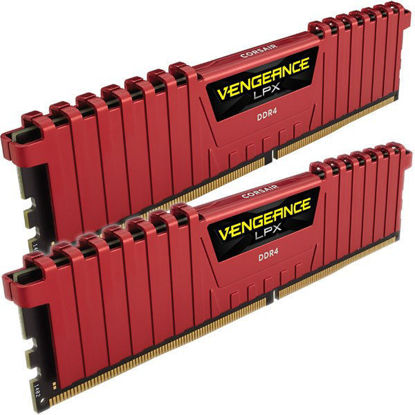 CORSAIR CMK16GX4M2A2400C16R 16GB (2X8GB) DDR4 2400MHz CL16 VENGEANCE RED LPX SOGUTUCULU DIMM BELLEK resmi