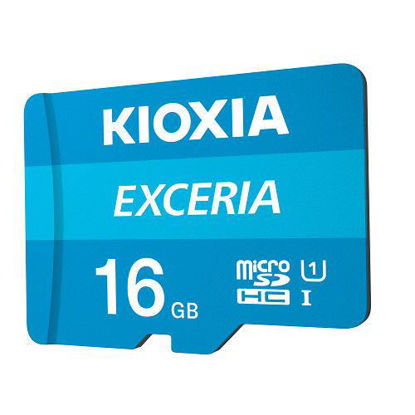 KIOXIA 16GB EXCERIA microSD C10 U1 UHS1 R100 Hafıza kartı LMEX1L016GG2 resmi