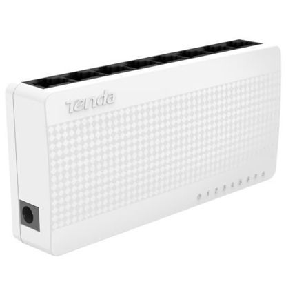 TENDA S108 8 PORT 10/100 plastik Masa Üstü Switch resmi